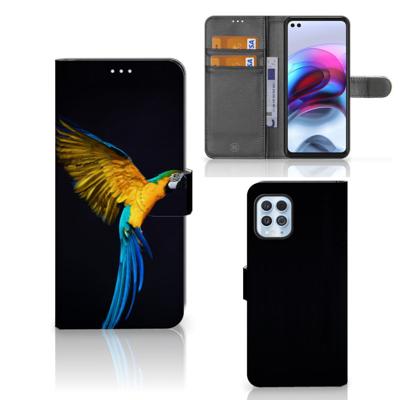 Motorola Moto G100 | Telefoonhoesje | Met pasjeshouder | Papegaai