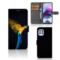 Motorola Moto G100 | Telefoonhoesje | Met pasjeshouder | Papegaai