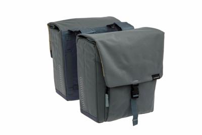 New Looxs Tulum Dubbele Fietstas 32 Liter Pet Grijsgroen