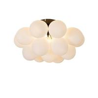 QAZQA Art deco plafondlamp zwart met opaal glas 4-lichts - Uvas - thumbnail