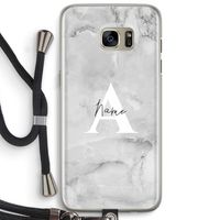 Ivory Marble: Samsung Galaxy S7 Edge Transparant Hoesje met koord