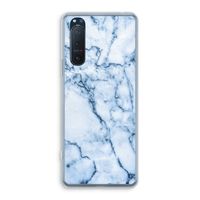 Blauw marmer: Sony Xperia 5 II Transparant Hoesje