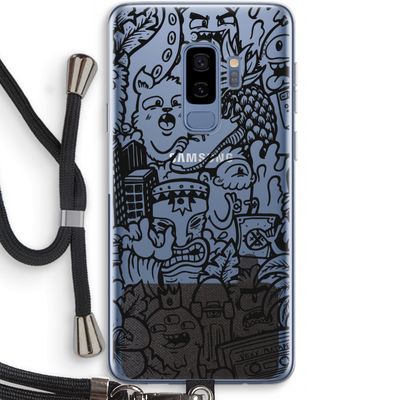 Vexx Black Mixtape: Samsung Galaxy S9 Plus Transparant Hoesje met koord