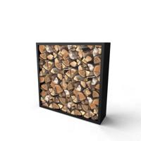 Geroba Geroba houtopslag Beltza S4 1500x385x1500mm - zwart Geroba Geroba houtopslag Beltza S4 1500x385x1500mm - zwart