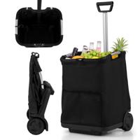 50 Liter Opvouwbare Boodschappentrolley Draagbare Multifunctionele Kar Met Drie Opbergtassen