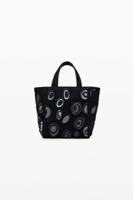 Nylon tas met cirkels - BLACK - U Nylon tas met cirkels - BLACK - U