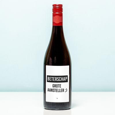 Wijnfles Beterschap aansteller - Rood (Merlot)