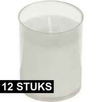 12x Witte kaars navulling voor kaarsenhouder 5x6,5 cm - thumbnail