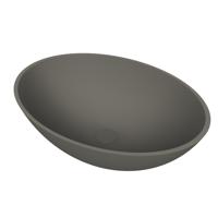 Arcqua Prince waskom - opbouw - ovaal - 49x34cm - mat quartz grijs WAS655242