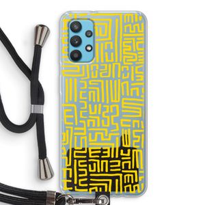 Majorelle Blue Print: Samsung Galaxy A32 4G Transparant Hoesje met koord