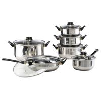 Pannenset - 12-delig - pannen met deksels - RVS - Koken - Keukengerei kookset - kookpannen
