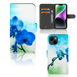 iPhone 15 Hoesje Orchidee Blauw - Cadeau voor je Moeder