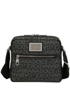 Dolce & Gabbana sac à bandoulière en jacquard - Gris