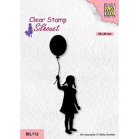 Nellie's Choice • silhouet clear stempels girl with balloon