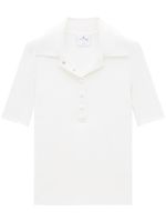 Courrèges polo en maille nervurée - Blanc