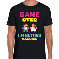 Vrijgezellenfeest T-shirt voor heren - game over - zwart - vrijgezellen - bruiloft/trouwen