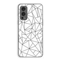 Geometrische lijnen zwart: OnePlus Nord 2 5G Transparant Hoesje