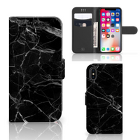 Apple iPhone X | Xs Bookcase Marmer Zwart - Origineel Cadeau Vader - thumbnail