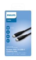 PHILIPS DLC5206C/00 Oplaadkabel - USB C naar USB C - 2 M lang - Geweven - USB 3.0 - Zwart - thumbnail