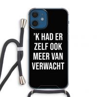 Meer verwacht - Zwart: iPhone 12 mini Transparant Hoesje met koord Meer verwacht - Zwart: iPhone 12 mini Transparant Hoesje met koord