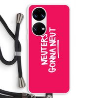 Neuters (roze): Huawei P50 Transparant Hoesje met koord