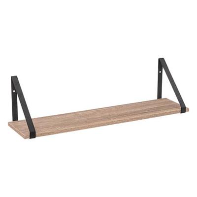 Wandplankje Aliaj?- zwart/beige - metaal/hout - 58 x 16 x 15 cm