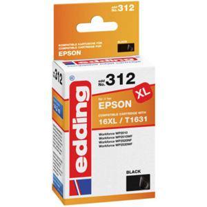 Edding Inktcartridge vervangt Epson 16XL, T1631 Compatibel Zwart EDD-312 18-312