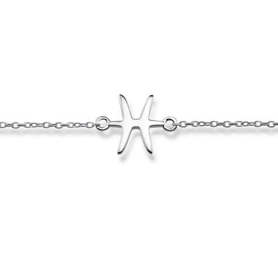 JWLS4U ZB003S Armband Sterrenbeeld Vissen zilver 17-20 cm