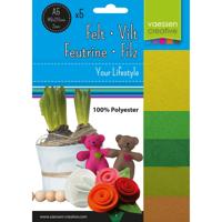 Vaessen Creative • vilt pakket 2mm a5 groen 5st.