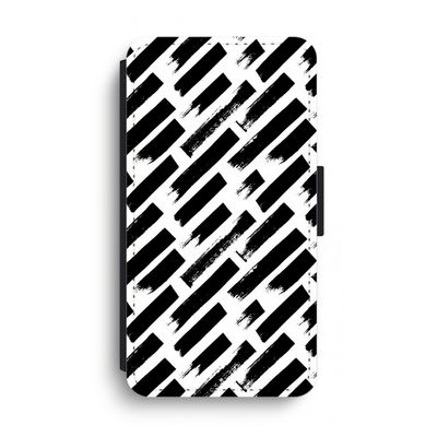 Zwarte vegen: iPhone XS Max Flip Hoesje