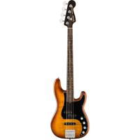 Fender Limited Edition American Ultra Precision Bass Tiger's Eye EB elektrische basgitaar met koffer - thumbnail