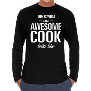 Awesome Cook / kok cadeau shirt zwart voor heren 2XL  -