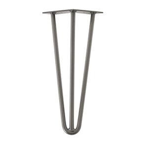Raw steel massieve 3-punt hairpin tafelpoot 35 cm