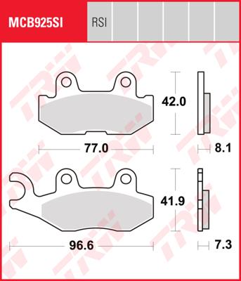 TRW Remblokken, en remschoenen voor de moto, MCB925SI Sinter offroad