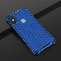 Voor Galaxy A10s shock proof honingraat PC + TPU case (blauw)