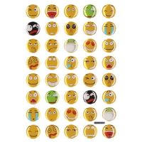 Gekleurde smiley 3d stickervel 40 stuks - Stickers