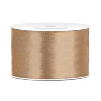 Sierlint satijn - Goud - 3,8 cm/38 mm x 25 meter - Cadeaulint satijnlint/sierlinten - Hobby