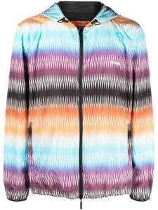Missoni veste imprimée à capuche - Bleu