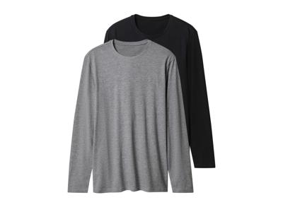 esmara Men Set van 2 heren shirts (Zwart/grijs, XL)