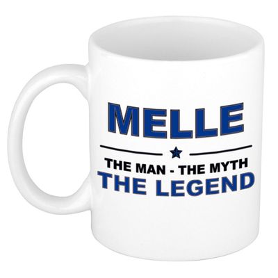 Melle The man, The myth the legend collega kado mokken/bekers 300 ml