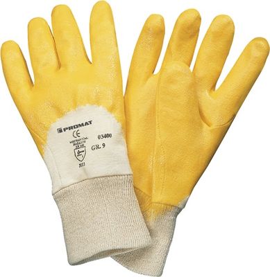 Promat Handschoen | lip | maat 10 geel | nitril coating | EN 388 PSA-categorie II - 4000371283 4000371283
