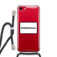 Ambitchious: iPhone SE 2020 Transparant Hoesje met koord