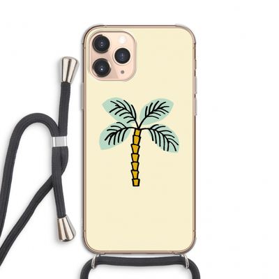 Palmboom: iPhone 11 Pro Transparant Hoesje met koord
