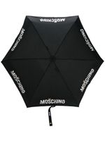 Moschino parapluie compact à logo imprimé - Noir - thumbnail