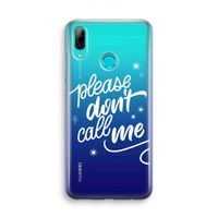 Don't call: Huawei P Smart (2019) Transparant Hoesje