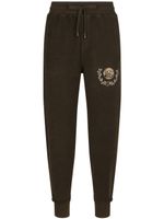 Dolce & Gabbana pantalon de jogging en coton à logo imprimé - Marron