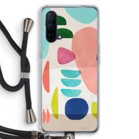 Bold Rounded Shapes: OnePlus Nord CE 5G Transparant Hoesje met koord Bold Rounded Shapes: OnePlus Nord CE 5G Transparant Hoesje met koord