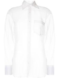 WOERA chemise à effet de transparence - Blanc