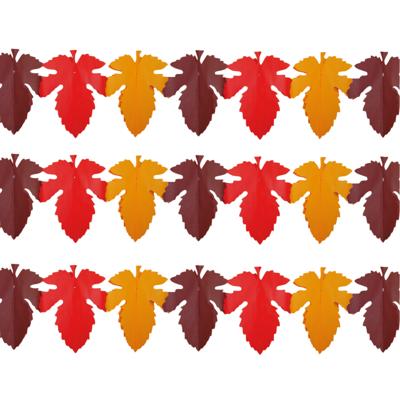 Slinger Herfstbladeren - 3x - 300 cm - papier - mix kleuren - herfst thema