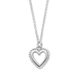 Ketting Hart 13 x 13,5 mm zilver 41-45 cm